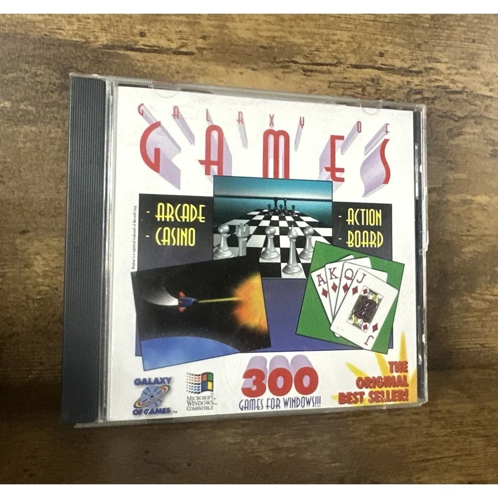 Galaxy of Games PC CD-Rom 1997 (Over 300 Arcade, Casino, Action, Board & More)